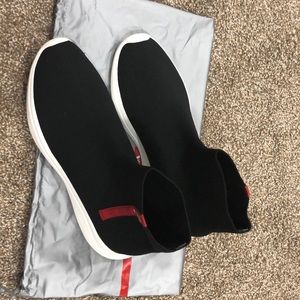 Authentic Prada high top sneakers size 8.5